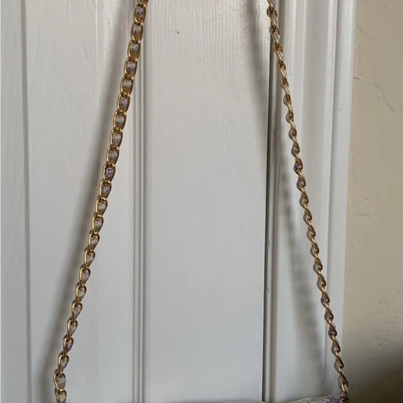 Prada Cream and Purple Floral Shoulder Bag - Picture 6 of 6